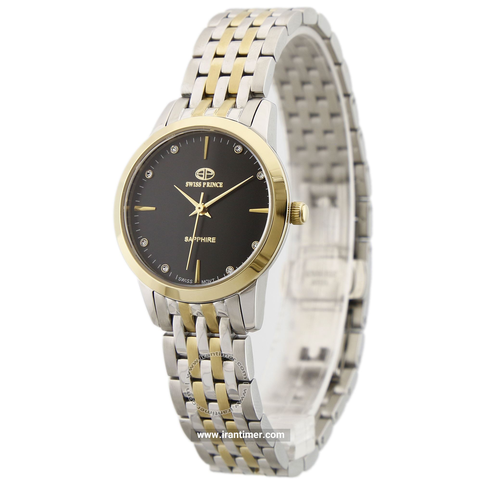 قیمت و خرید ساعت مچی زنانه سوئیس پرنس(Swiss Prince) مدل 2001G-WOMEN-BLACK-GOLDS کلاسیک | اورجینال و اصلی