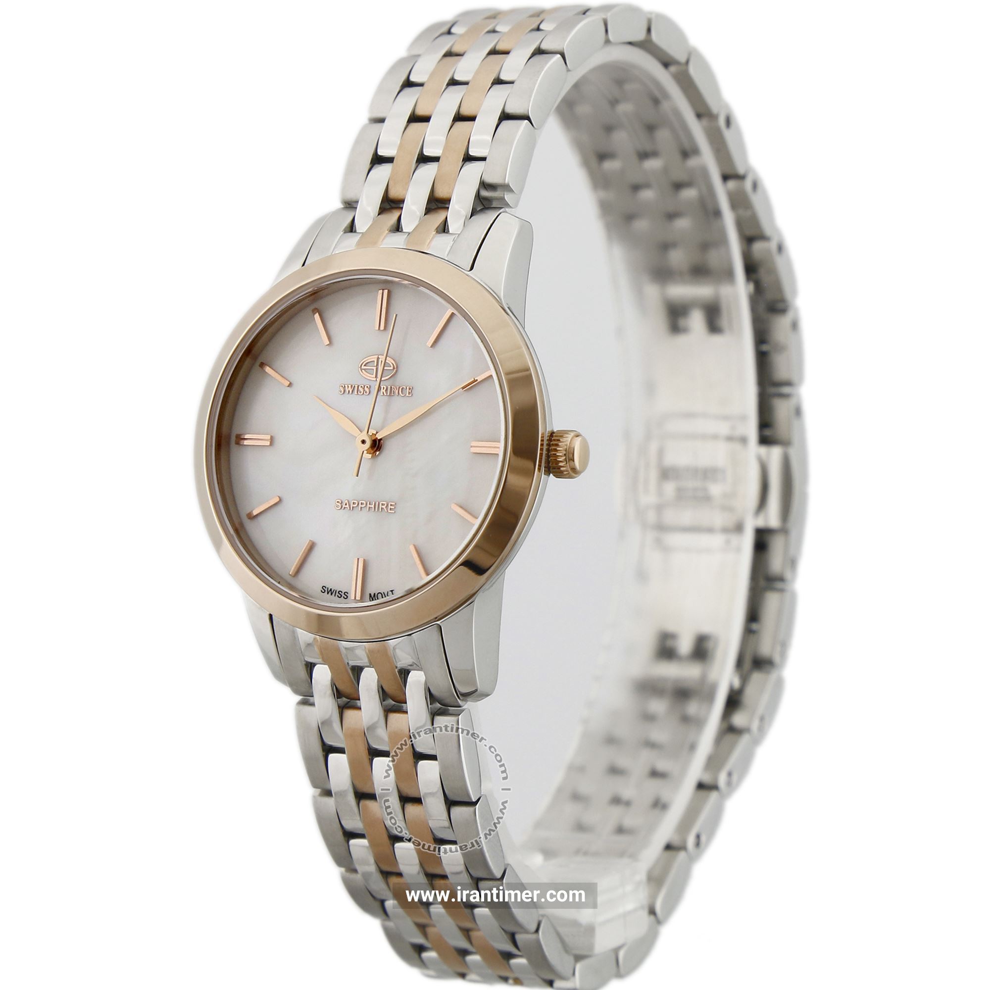 قیمت و خرید ساعت مچی زنانه سوئیس پرنس(Swiss Prince) مدل 2001G-WOMEN-COPPER-WHITE کلاسیک | اورجینال و اصلی