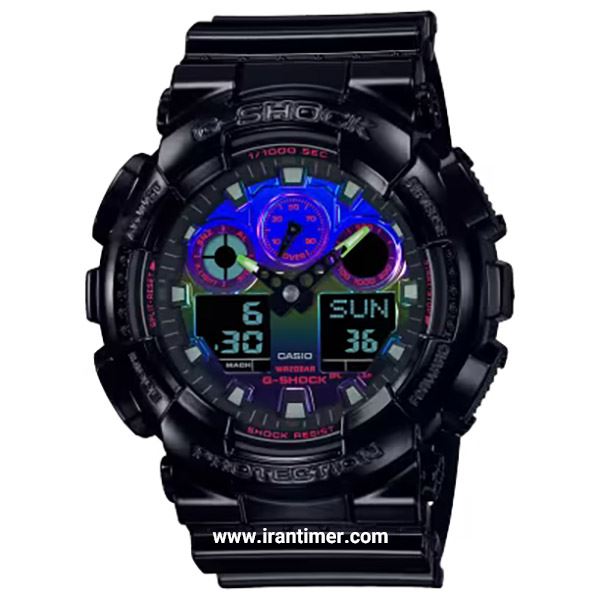 1d47eae68a2048a29e6bbf5e9761359b قیمت و خرید ساعت مچی مردانه کاسیو (CASIO) جی شاک مدل GA-100RGB-1AER اسپرت | اورجینال و اصلی - تصویر 1