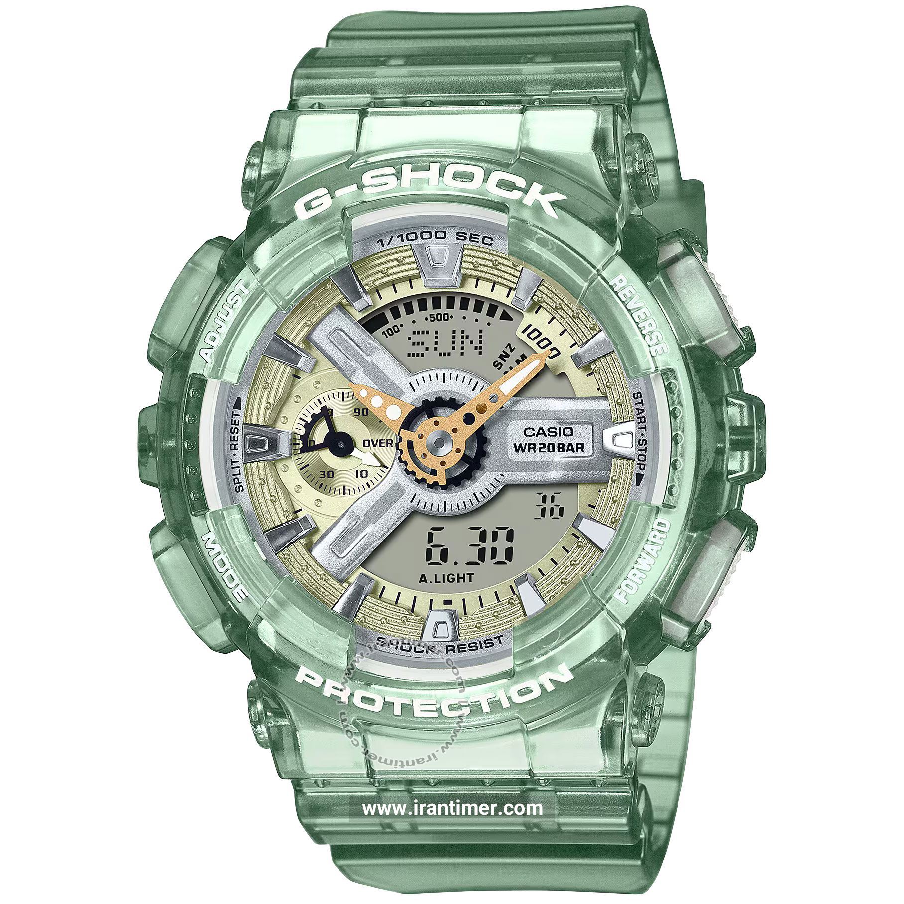 قیمت و خرید ساعت مچی مردانه زنانه کاسیو (CASIO) جی شاک مدل GMA-S110GS-3ADR اسپرت | اورجینال و اصلی