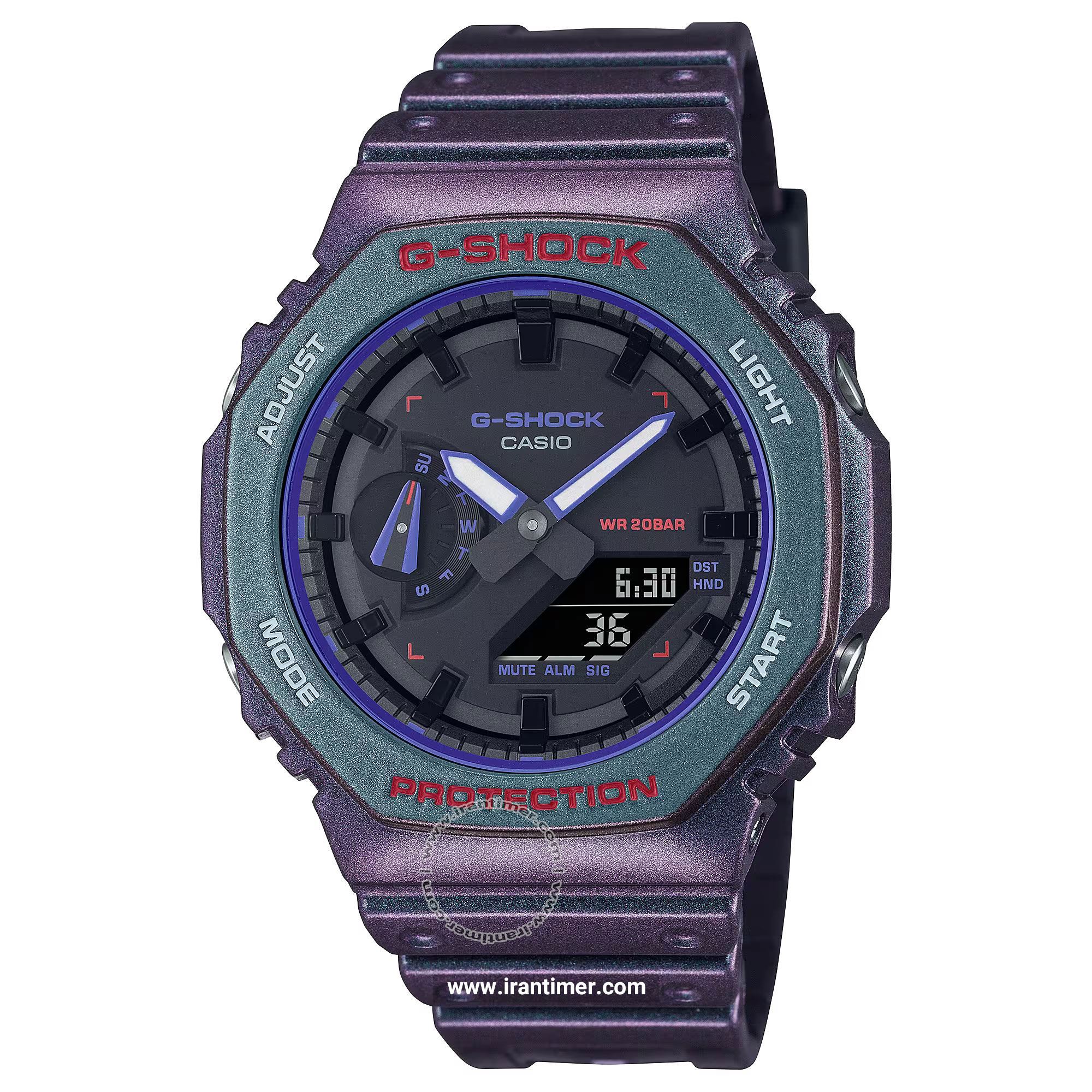 قیمت و خرید ساعت مچی مردانه کاسیو (CASIO) جی شاک مدل GA-2100AH-6ADR اسپرت | اورجینال و اصلی