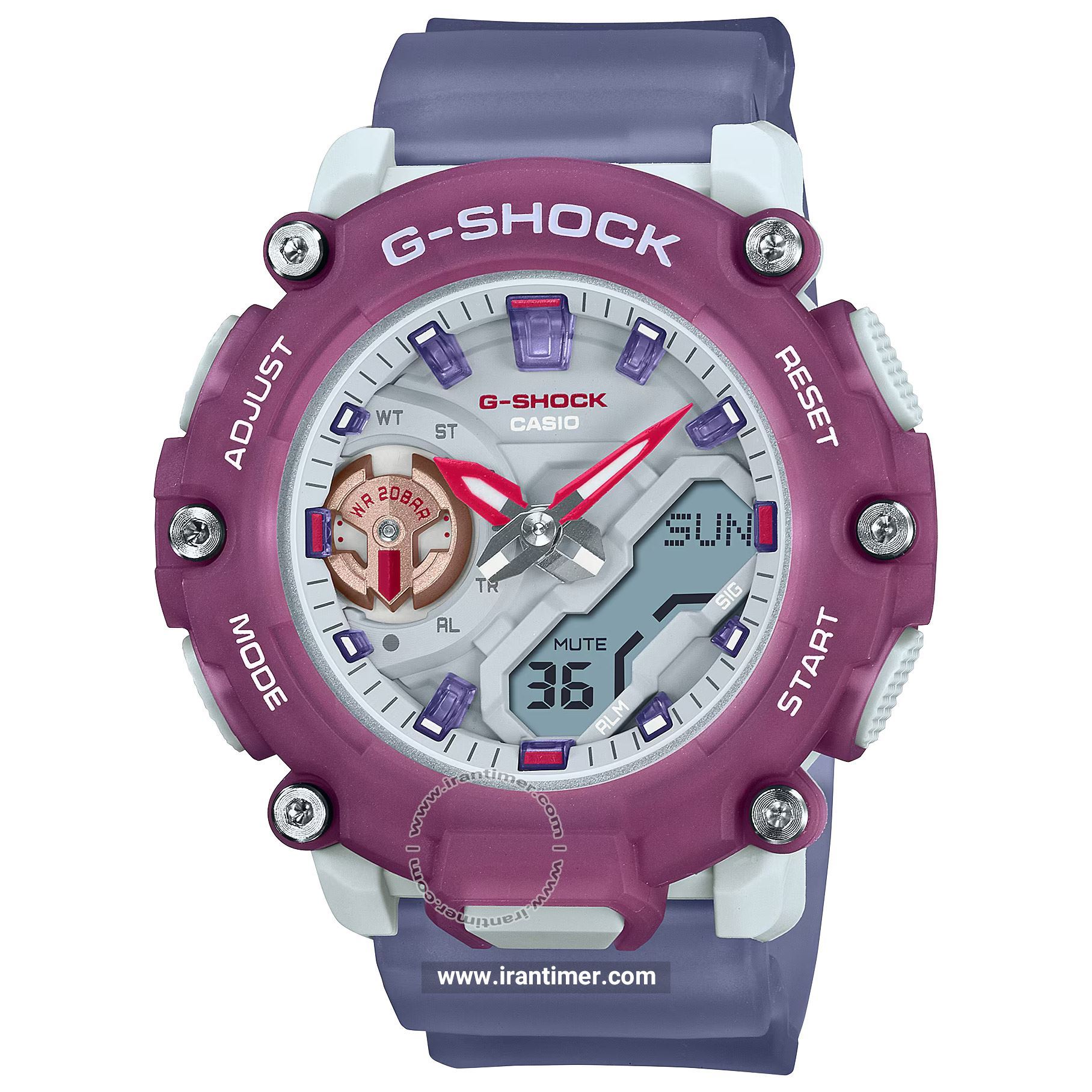 قیمت و خرید ساعت مچی زنانه کاسیو (CASIO) جی شاک مدل GMA-S2200PE-6ADR اسپرت | اورجینال و اصلی