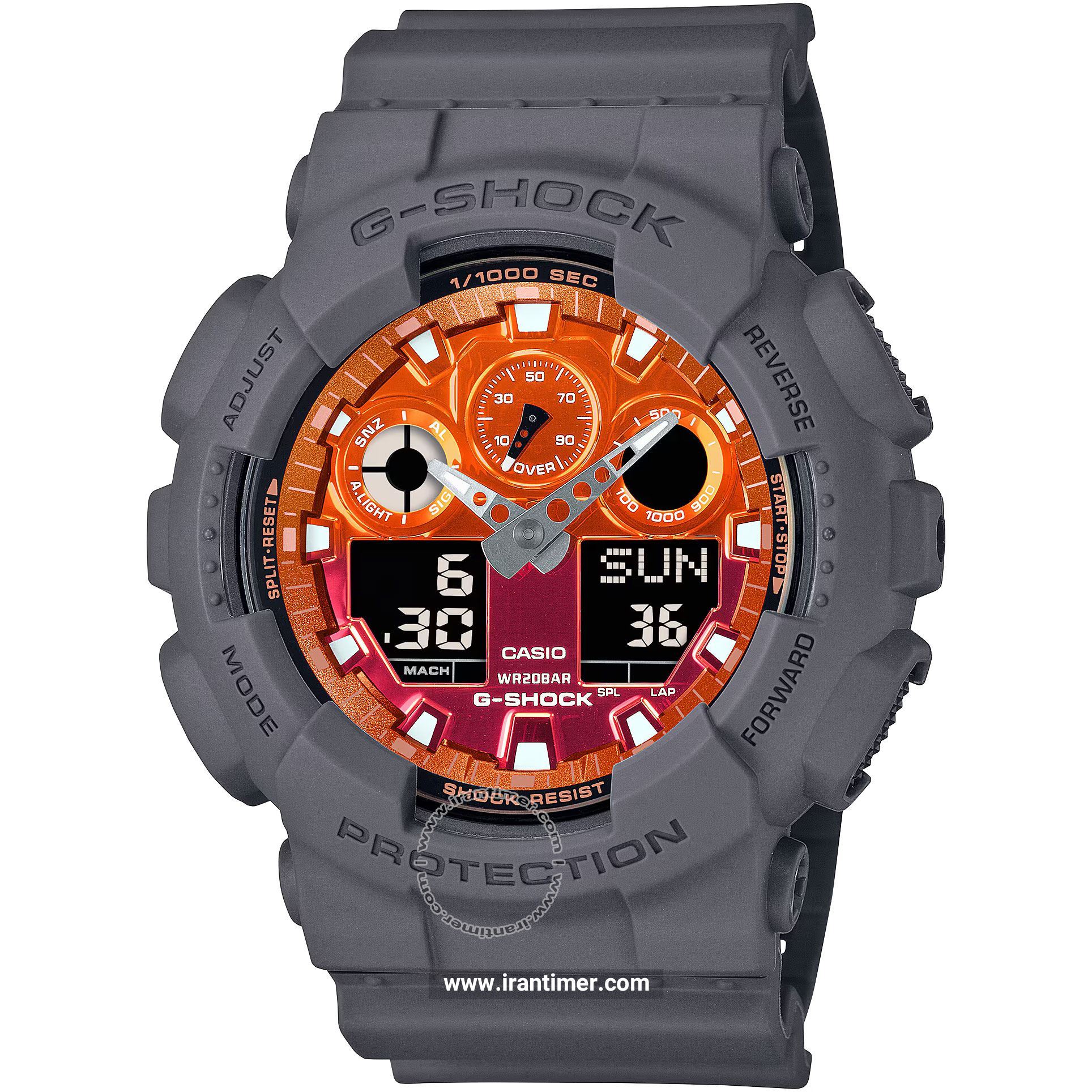 قیمت و خرید ساعت مچی مردانه کاسیو (CASIO) جی شاک مدل GA-100FL-8ADR اسپرت | اورجینال و اصلی