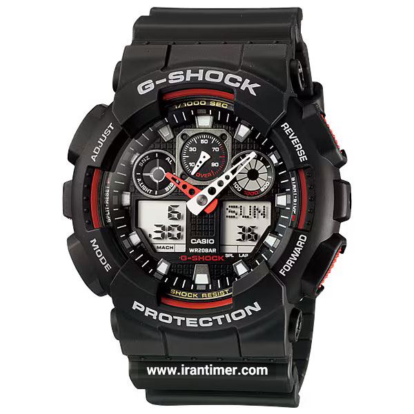 قیمت و خرید ساعت مچی مردانه کاسیو (CASIO) جی شاک مدل GA-100-1A4NDR اسپرت | اورجینال و اصلی