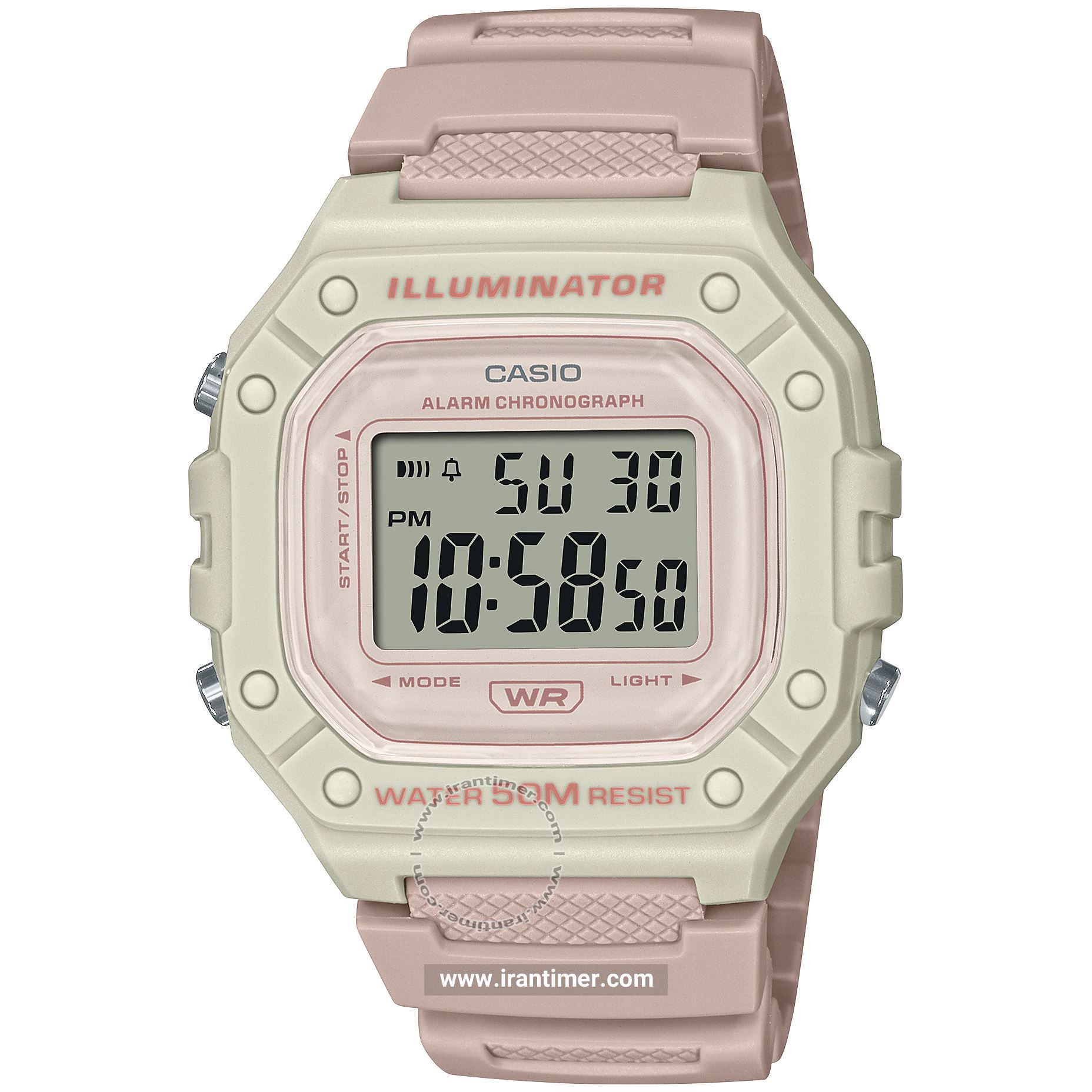 قیمت و خرید ساعت مچی زنانه کاسیو (CASIO) جنرال مدل W-218HC-4A2VDF اسپرت | اورجینال و اصلی