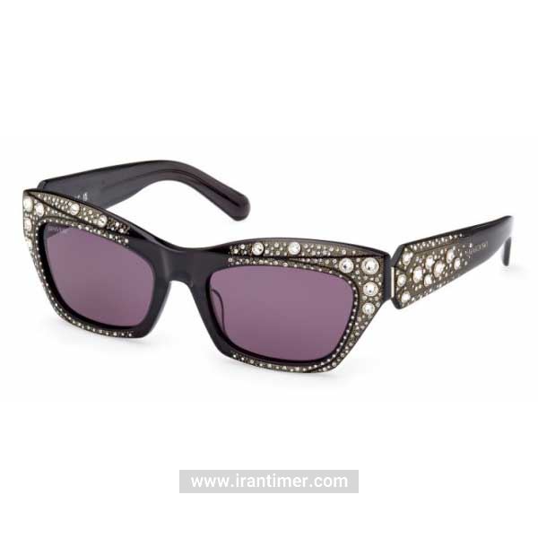 قیمت و خرید عینک آفتابی زنانه فشن (SWAROVSKI) مدل SK 0380 01A 55 | اورجینال و اصلی