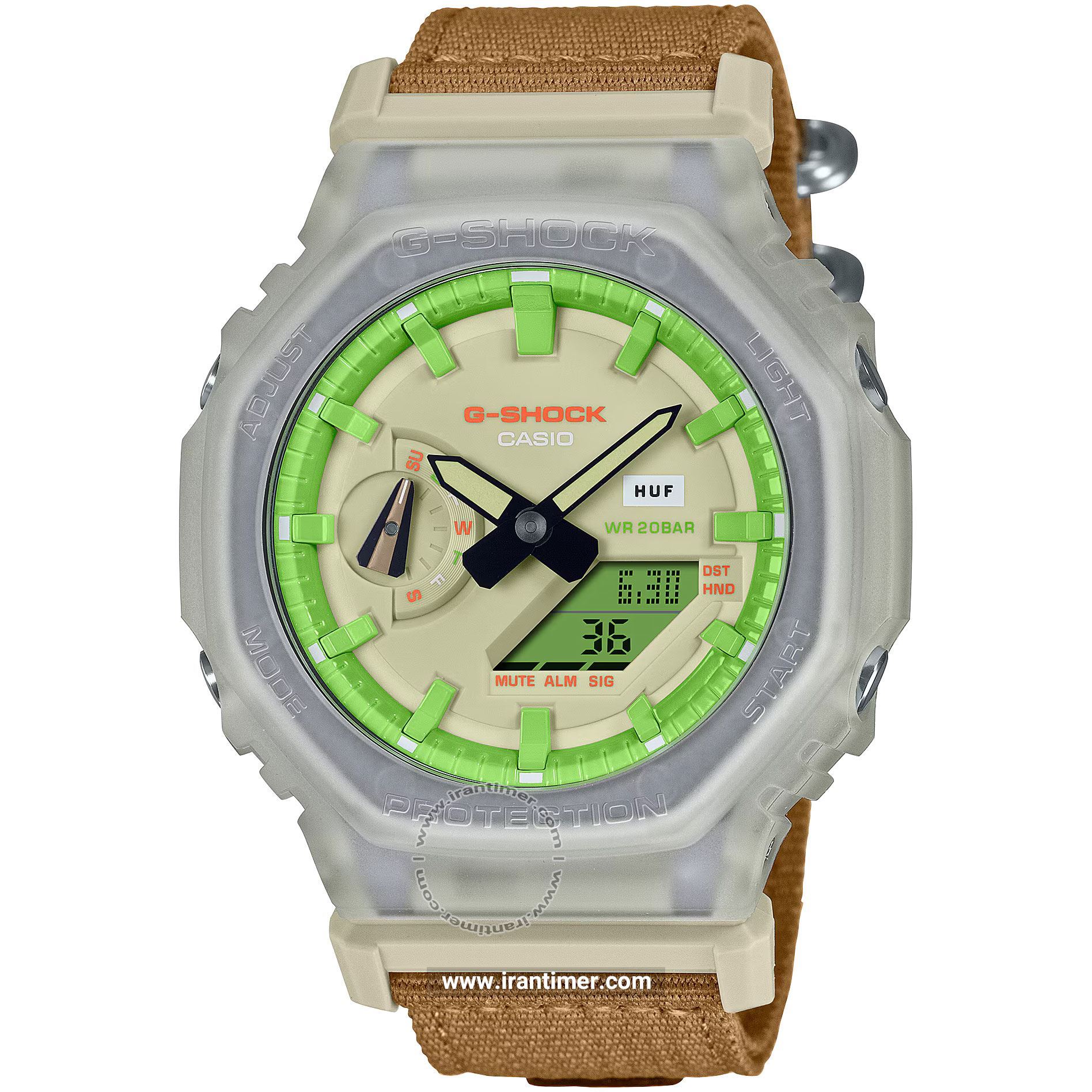 قیمت و خرید ساعت مچی مردانه کاسیو (CASIO) جی شاک مدل GA-2100HUF-5ADR اسپرت | اورجینال و اصلی