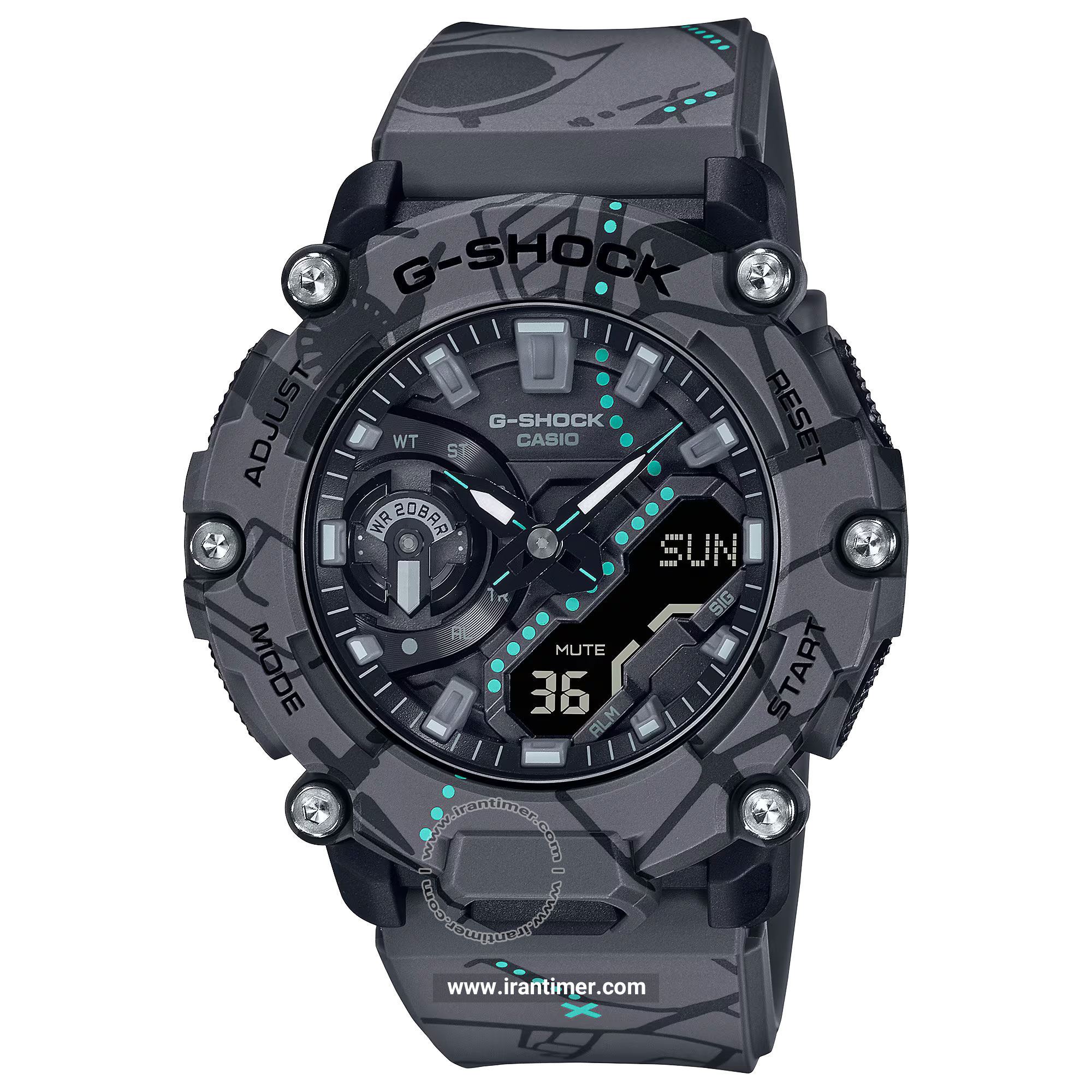 قیمت و خرید ساعت مچی مردانه کاسیو (CASIO) جی شاک مدل GA-2200SBY-8ADR اسپرت | اورجینال و اصلی