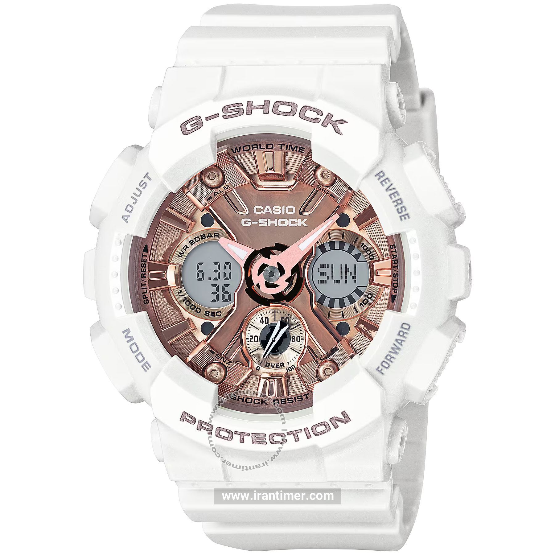 قیمت و خرید ساعت مچی زنانه کاسیو (CASIO) جی شاک مدل GMA-S120MF-7A2DR اسپرت | اورجینال و اصلی