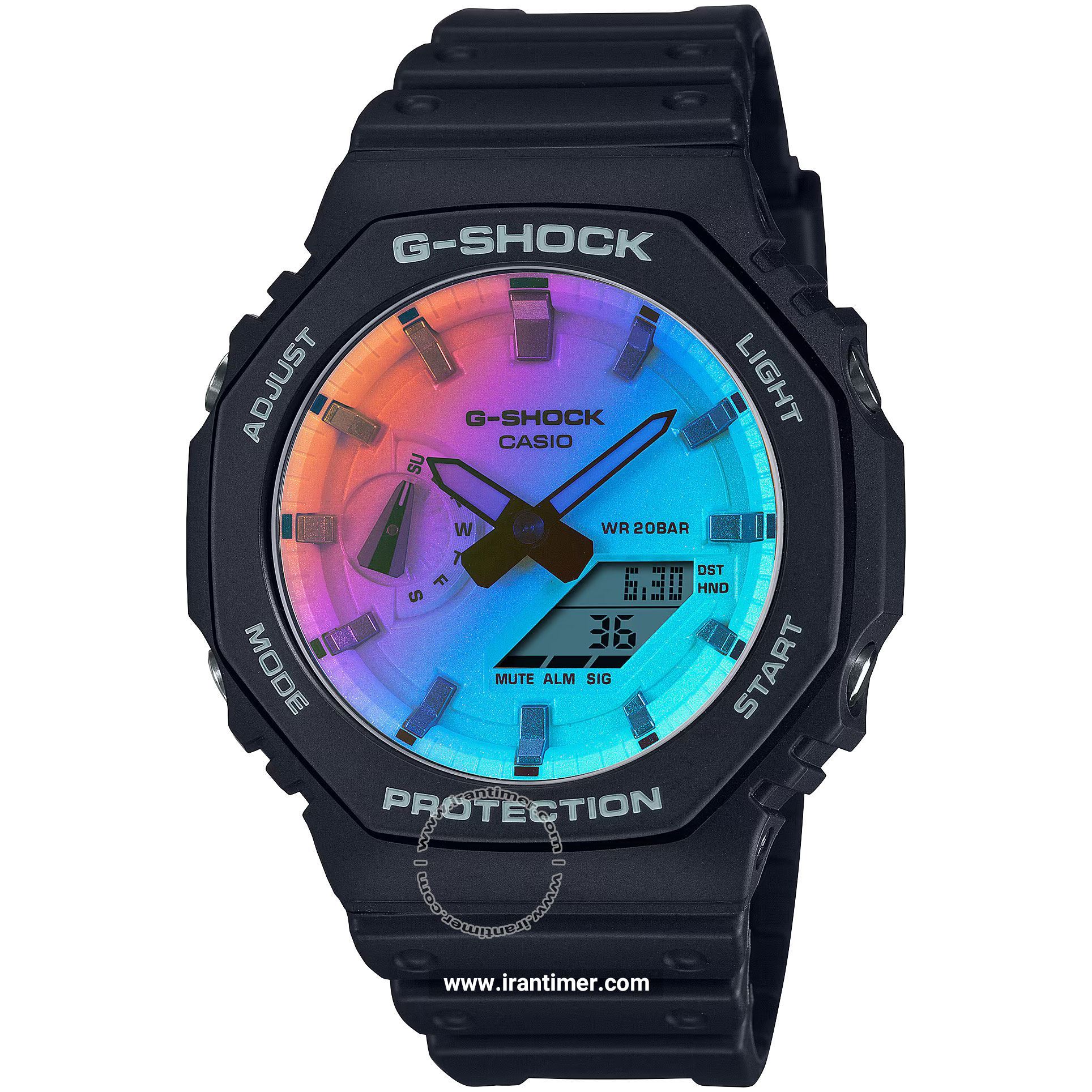 قیمت و خرید ساعت مچی مردانه کاسیو (CASIO) جی شاک مدل GA-2100SR-1ADR اسپرت | اورجینال و اصلی