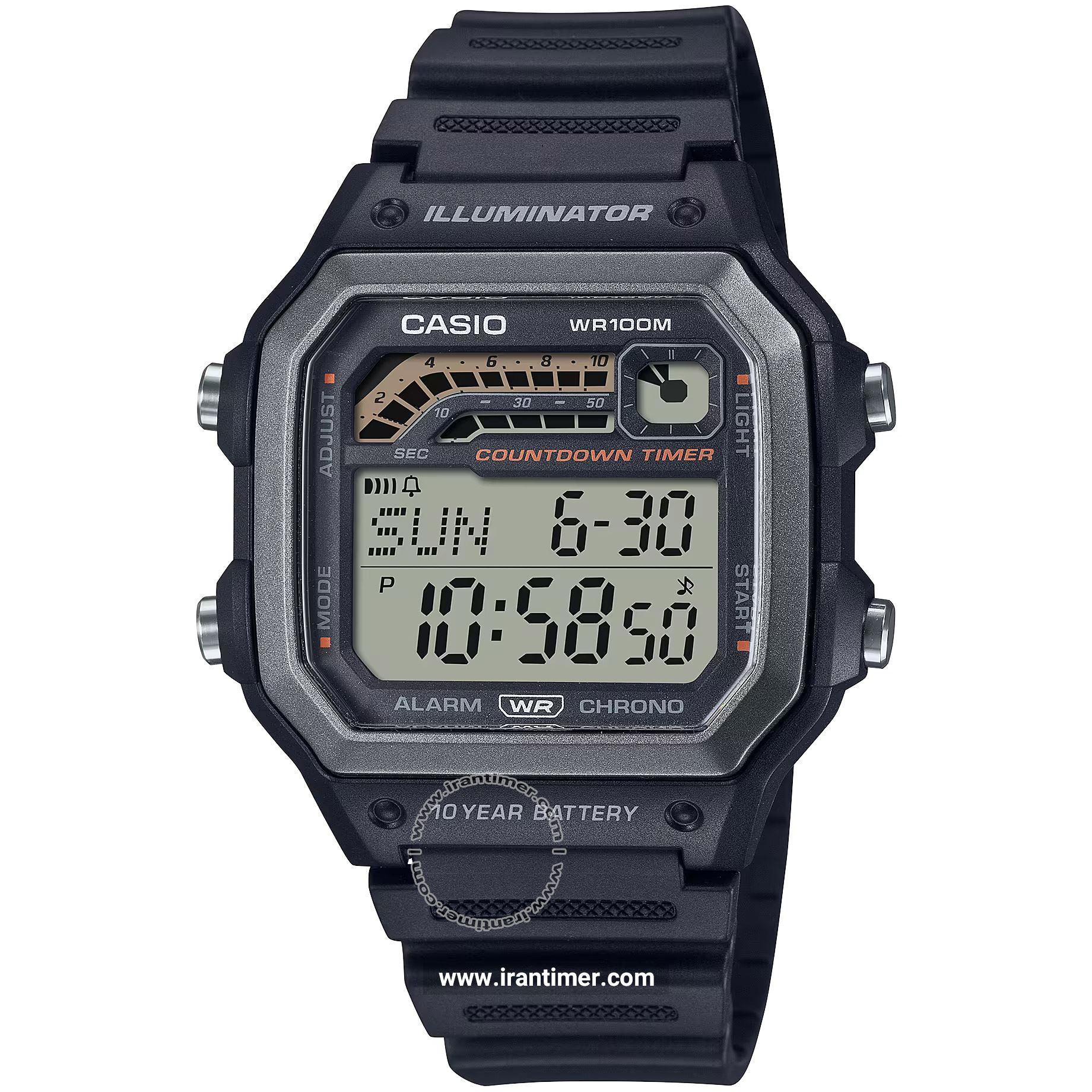 قیمت و خرید ساعت مچی مردانه کاسیو (CASIO) جنرال مدل WS-1600H-1AVDF اسپرت | اورجینال و اصلی