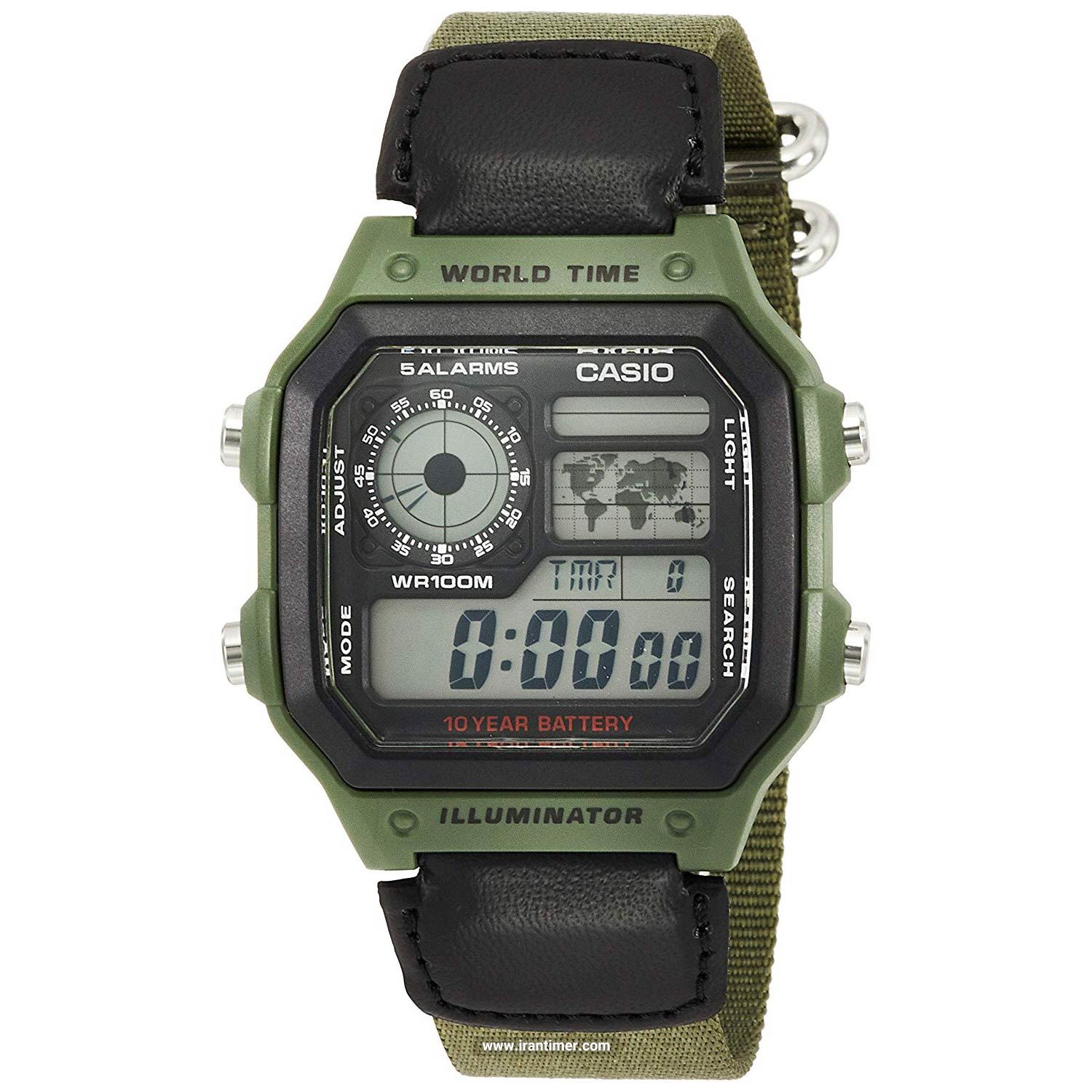 قیمت و خرید ساعت مچی مردانه کاسیو (CASIO) جنرال مدل AE-1200WHB-3BVDF اسپرت | اورجینال و اصلی