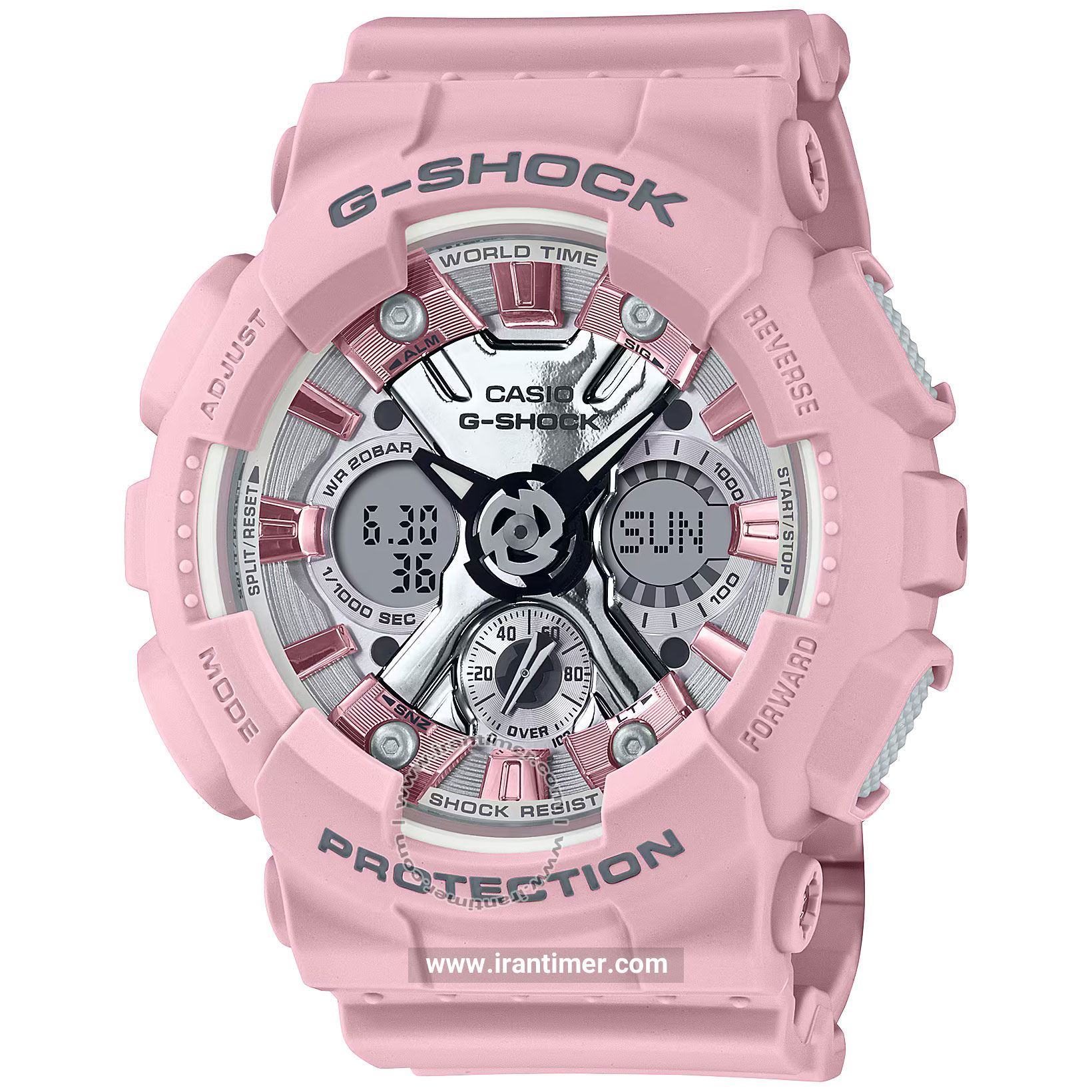 قیمت و خرید ساعت مچی زنانه کاسیو (CASIO) جی شاک مدل GMA-S120NP-4ADR اسپرت | اورجینال و اصلی