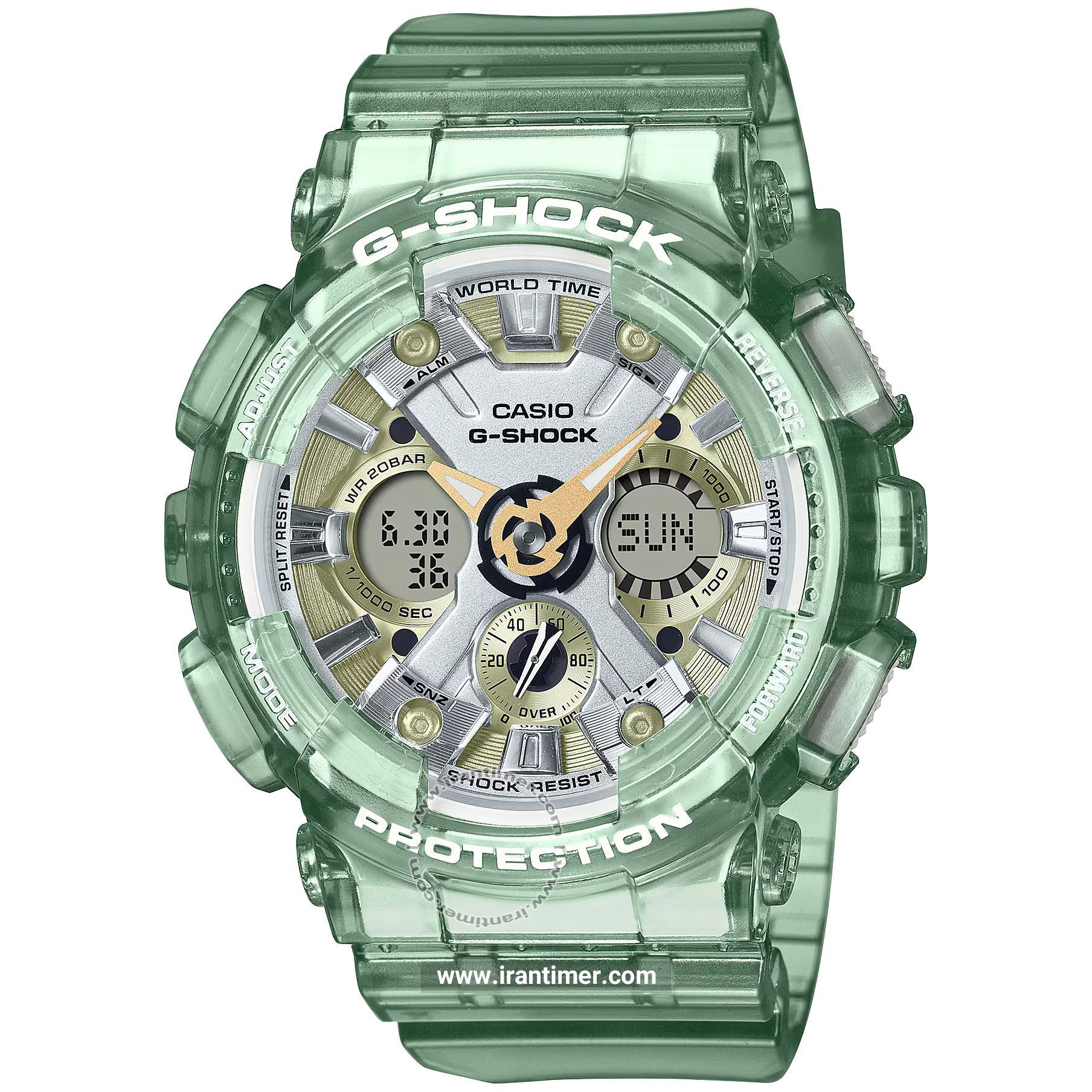 قیمت و خرید ساعت مچی مردانه زنانه کاسیو (CASIO) جی شاک مدل GMA-S120GS-3ADR اسپرت | اورجینال و اصلی