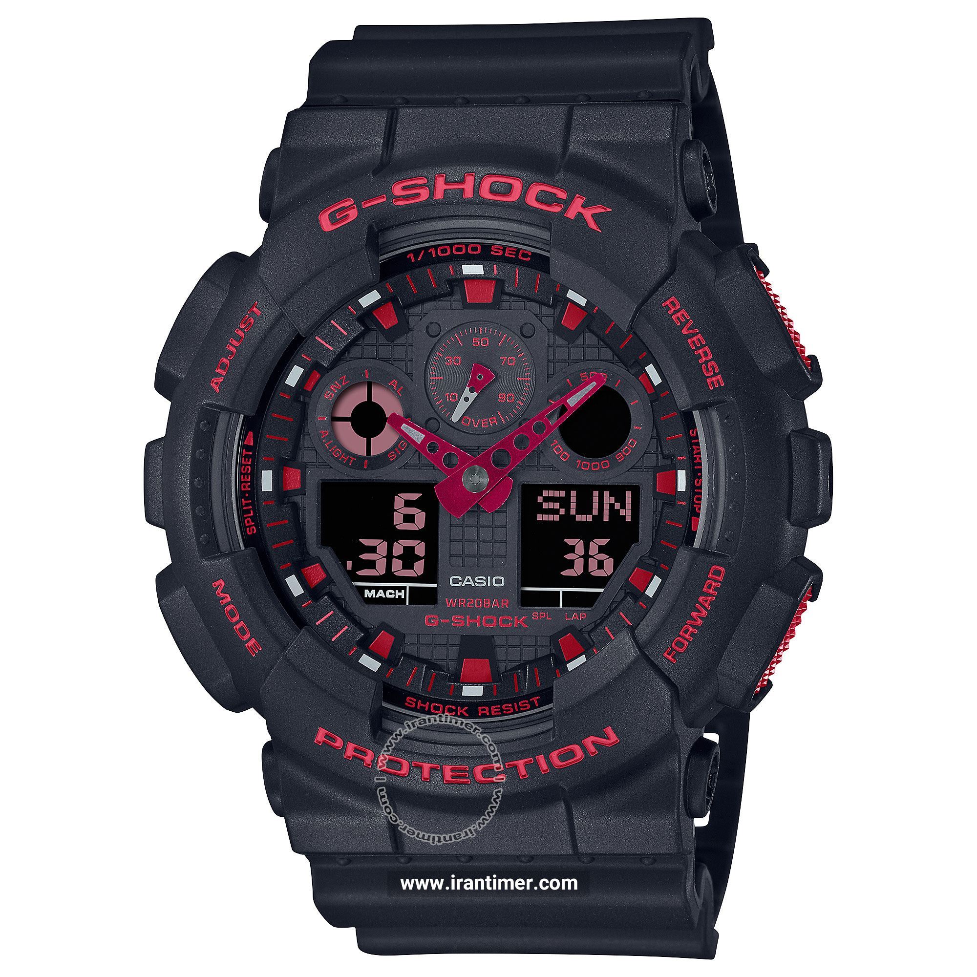 قیمت و خرید ساعت مچی مردانه کاسیو (CASIO) جی شاک مدل GA-100BNR-1ADR اسپرت | اورجینال و اصلی