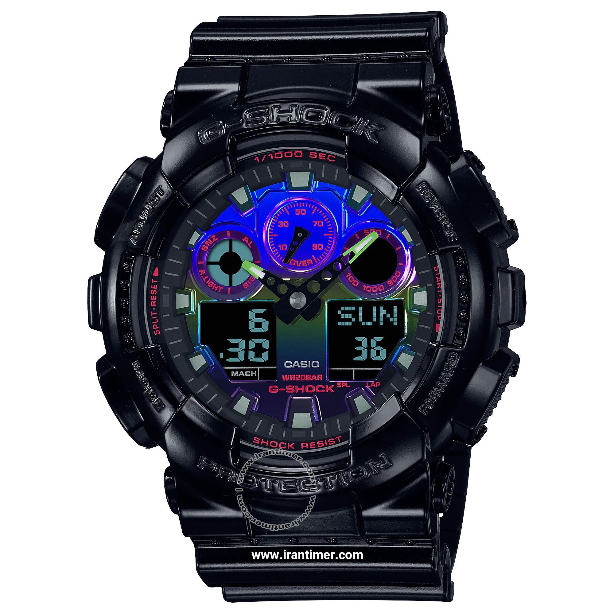 قیمت و خرید ساعت مچی مردانه کاسیو (CASIO) جی شاک مدل GA-100RGB-1ADR اسپرت | اورجینال و اصلی