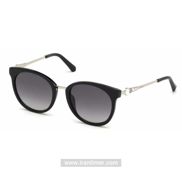 قیمت و خرید عینک آفتابی زنانه کلاسیک (SWAROVSKI) مدل SK 0217 01B 52 | اورجینال و اصلی