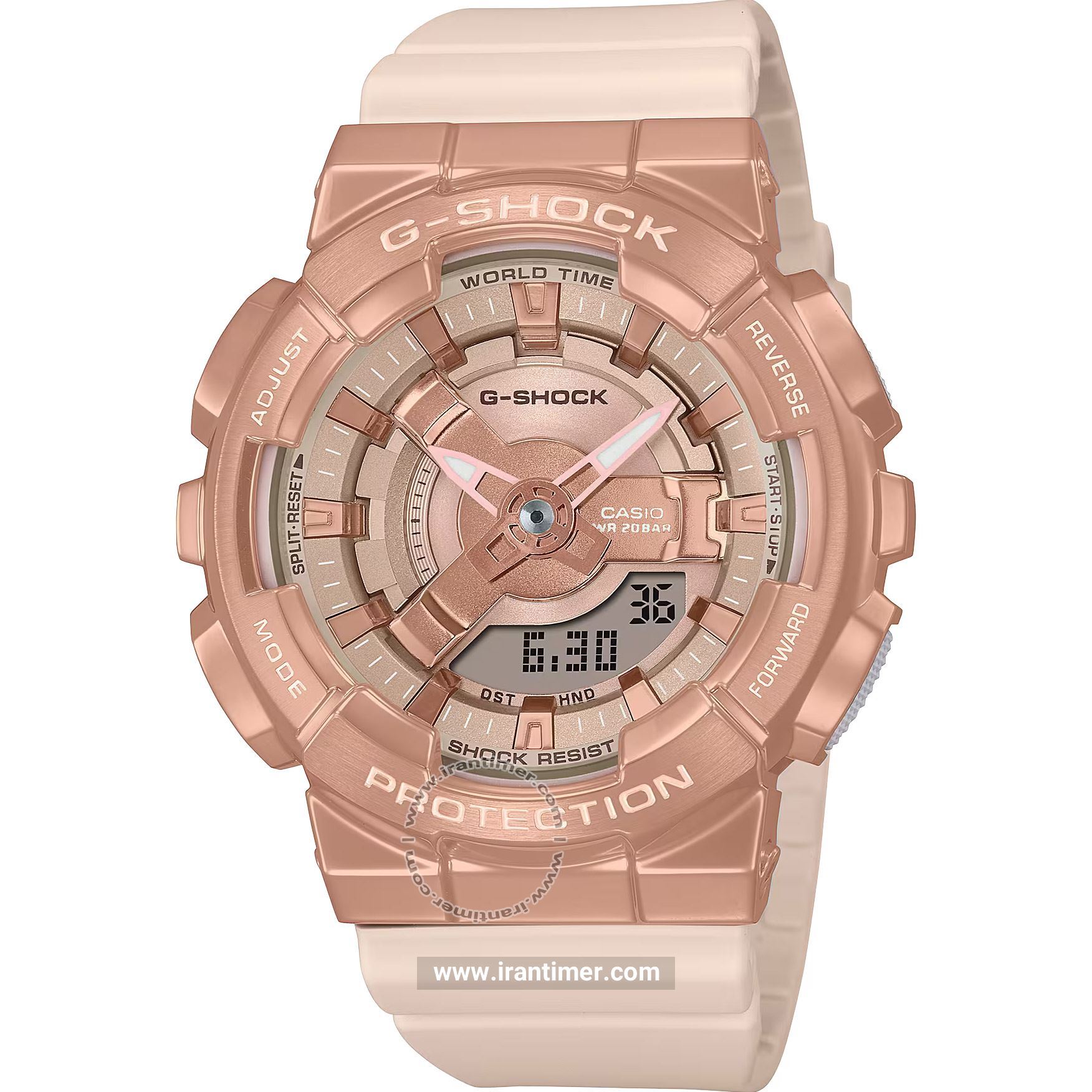قیمت و خرید ساعت مچی زنانه کاسیو (CASIO) جی شاک مدل GM-S110PG-4ADR اسپرت | اورجینال و اصلی